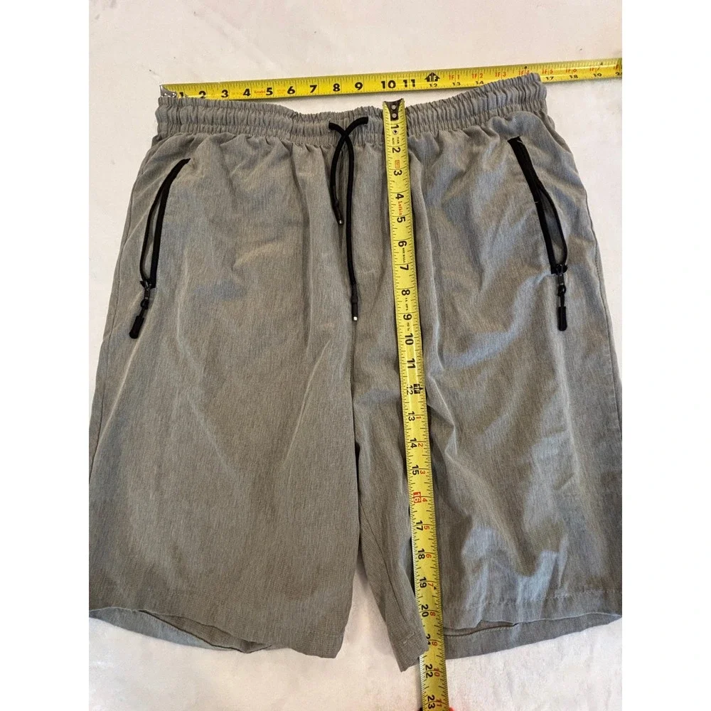 Nomad by Craft + Flow Mens XL Shorts Olive Elastic Waist Zip Pockets Hiking